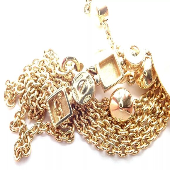 Authentic! Bulgari Bvlgari Lucea 18k Yellow Gold Round Pendant Necklace - Picture 8 of 10